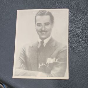 VINTAGE 1920s JOHN GILBERT AUTOGRAPH PHOTO CARD
